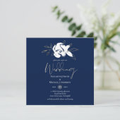 Elegant Navy Blauwe Witte Gouden Bruiloft (Staand voorkant)