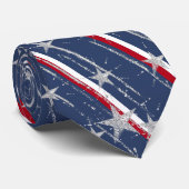 Elegant Navy Blue 4 juli Star Spangled Stropdas (Opgerold)