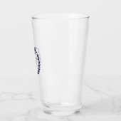 Elegant Navy Blue aangepaste naam afstudeerfeest Glas (Links)