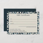 Elegant Navy Blue Abstract Modern Cadeaubon (Voorkant / Achterkant)