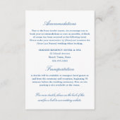 Elegant Navy Blue Accommodaties Transport QR Informatiekaartje (Voorkant)