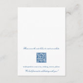 Elegant Navy Blue Accommodaties Transport QR Informatiekaartje (Achterkant)