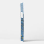 Elegant Navy Blue Agate Geode Marble Monogram Case-Mate iPhone Case (Achterkant / Rechts)