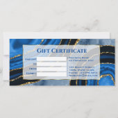 Elegant Navy Blue Agate Gold-cadeaubon (Achterkant)