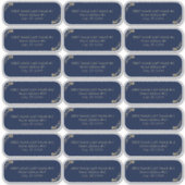 Elegant Navy Blue and Gold Wedding Guest Address Sticker (Voorkant)