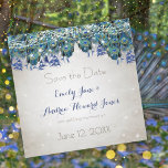 Elegant Navy Blue Aqua Peacock Feathers Typografie Magnetische Uitnodiging<br><div class="desc">Magnetische marineblauw Aqua Peacock Rustic Luxe Typografie Fairytale Save the Date. Elegant Peacock Colors Turquoise Blauwgroen Green and Silver Peacock under the Stars Wedding Perfect for the Roaring 20s, Gatsby, Art Deco, Peacock, Boho, under the Stars, Fairytale, Blue, Green and Silver Wedding Sweet and sassy chalkboard weddings Wedding Party T-shirts...</div>