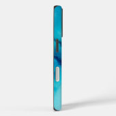 Elegant Navy Blue Aqua Waterverf Case-Mate iPhone Case (Achterkant / Rechts)
