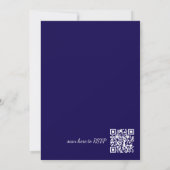 Elegant Navy Blue Bachelor Party  QR Code Kaart (Achterkant)