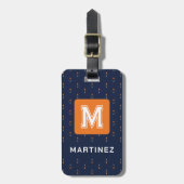 Elegant Navy Blue Bagagelabel voor Man (Voorkant verticaal)