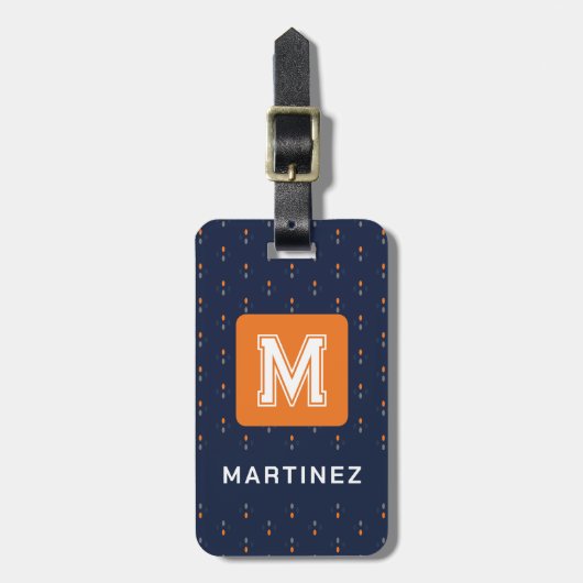 Elegant Navy Blue Bagagelabel voor Man (Voorkant verticaal)