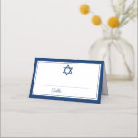 Elegant Navy Blue Bar Mitzvah Place Card Plaatskaartje<br><div class="desc">Elegant Navy Blue Bar Mitzvah Place Card</div>