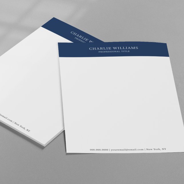Elegant Navy Blue Bedankt na sollicitatiegesprek Briefhoofd (Elegant Navy Blue Thank You After Job Interview Letterhead
)