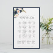 Elegant Navy Blue Blush Pink Vrijgezellenfeest Gam (Staand voorkant)