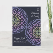 Elegant Navy Blue Boho Mandala Bruiloft Jubileum Kaart (Voorkant)