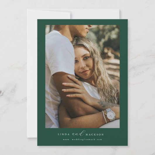 Elegant Navy Blue botanical crest monogram wedding Kaart (Achterkant)