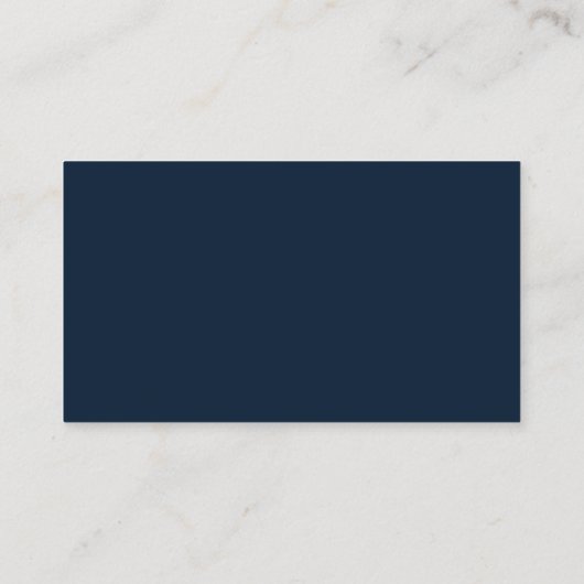 Elegant Navy Blue Botanical Details Wedding Informatiekaartje (Achterkant)