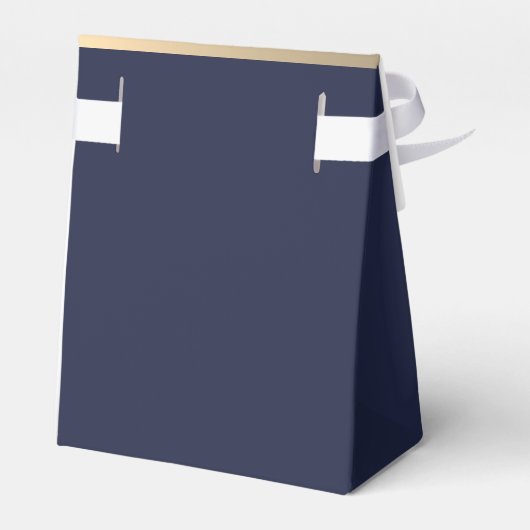 Elegant Navy Blue Bruiloft Favor Box Bedankdoosjes (Achterkant)