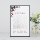 Elegant Navy Blue Burgundy Vrijgezellenfeest Game (Staand voorkant)