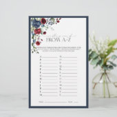 Elegant Navy Blue Burgundy Vrijgezellenfeest Game (Staand voorkant)