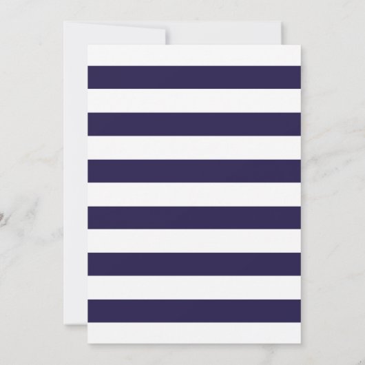 Elegant Navy Blue Classic bruiloft Kaart (Achterkant)