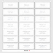 Elegant Navy Blue Classic Script Guest Address Sticker (Vel)