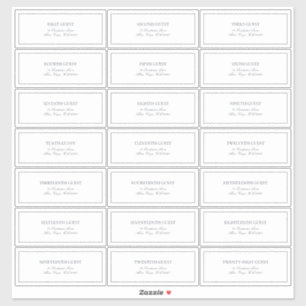 Elegant Navy Blue Classic Script Guest Address Sticker