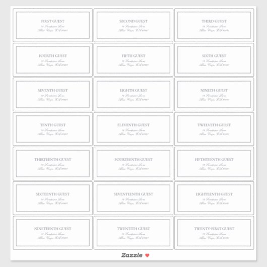 Elegant Navy Blue Classic Script Guest Address Sticker (Vel)