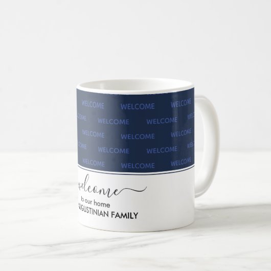 Elegant Navy Blue Custom WELCOMM TO THE THUME Koffiemok (Voorkant rechts)