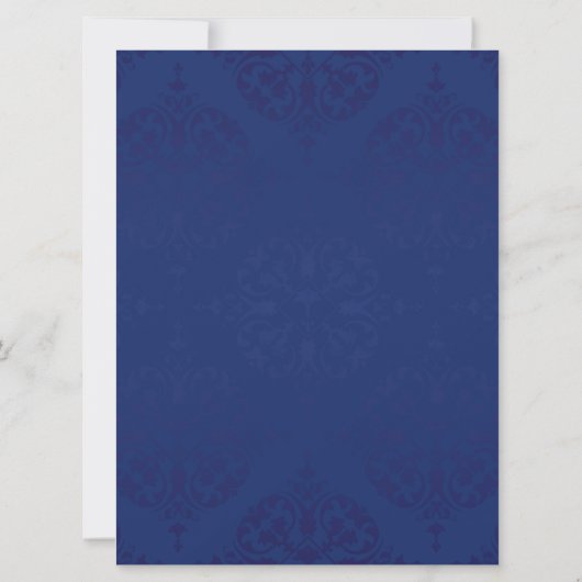 Elegant Navy Blue Damask (Achterkant)