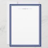 Elegant Navy Blue Damask (Voorkant)