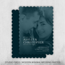 Elegant Navy Blue Duotone foto bruiloft