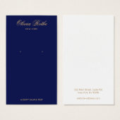 Elegant Navy Blue Earring Display Visitekaartje (Voorkant /achterkant)