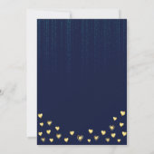 Elegant Navy Blue en Gold Class 2025 Afstuderen Kaart (Achterkant)