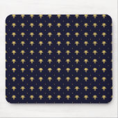 Elegant Navy Blue en Gold Damask Muismat (Voorkant)
