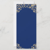 Elegant Navy Blue en Gold Drink Menu (Achterkant)