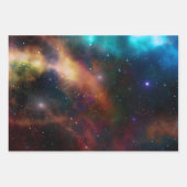 Elegant navy Blue en paarse melkwegstelsel Inpakpapier Vel (Voorkant 3)