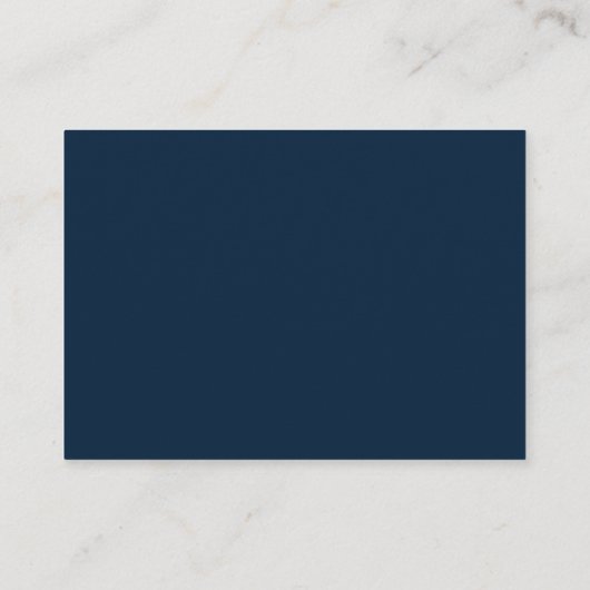 Elegant Navy Blue en Sinaasappel bruiloft Informatiekaartje (Achterkant)