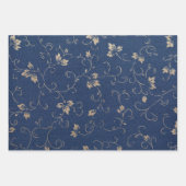 Elegant Navy Blue en Tan Inpakpapier Vel (Voorkant 3)