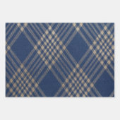 Elegant Navy Blue en Tan Inpakpapier Vel (Voorkant)