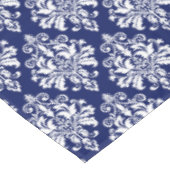 Elegant Navy Blue en White Damask Pattern Tafelkleed (Gekanteld)