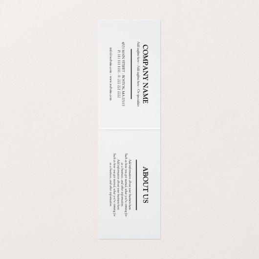 Elegant Navy Blue Faux Gold Uw Logo Label ophangen Visitekaartje (Binnenkant ongevouwen)