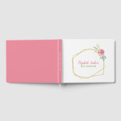 Elegant Navy Blue Floral Bat Mitzvah Gastenboek (Volledig)