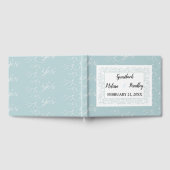 Elegant Navy Blue Floral Gastenboek (Volledig)