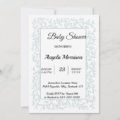 Elegant Navy Blue Floral Kaart (Voorkant)