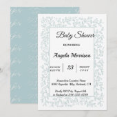 Elegant Navy Blue Floral Kaart (Voorkant / Achterkant)