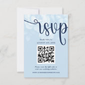 Elegant Navy Blue Floral Peony RSVP Kaartje (Voorkant)