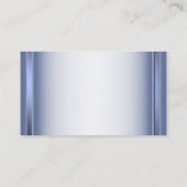 Elegant Navy Blue Floral Silver Wedding Detail Informatiekaartje (Achterkant)