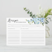 Elegant Navy Blue Floral Waterverf Vrijgezellenfee (Staand voorkant)