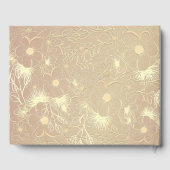 Elegant Navy Blue Floral Wedding Gastenboek (Achterkant)