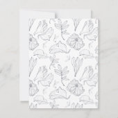 Elegant Navy Blue Floral Wedding Rehearsal Dinner Kaart (Achterkant)